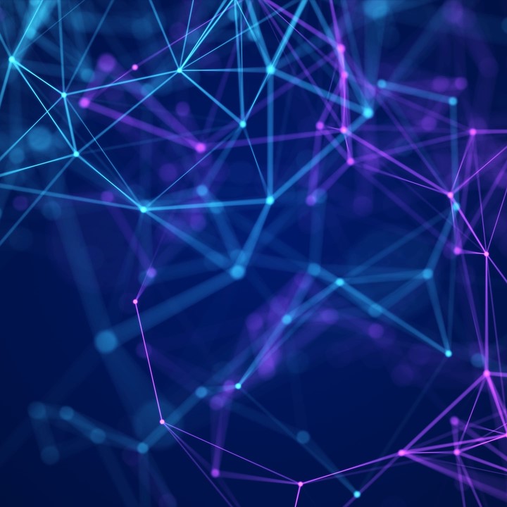 Abstract Background With Moving Dots Lines Network Connection Structure Futuristic Illustration Digital Technology Design 3D Rendering (1)